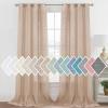 imageHVERSAILTEX Linen Sheer Curtains 84 Inches Long Grommet Natural Linen Blended Curtains for Living Room Window Treatments Bedroom Curtains 2 Panels Light Filtering Curtain W52 x L84 inch Off WhiteNatural