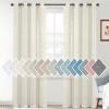 imageHVERSAILTEX Linen Sheer Curtains 84 Inches Long Grommet Natural Linen Blended Curtains for Living Room Window Treatments Bedroom Curtains 2 Panels Light Filtering Curtain W52 x L84 inch Off WhiteIvory
