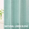 imageHVERSAILTEX Linen Sheer Curtains 84 Inches Long Grommet Natural Linen Blended Curtains for Living Room Window Treatments Bedroom Curtains 2 Panels Light Filtering Curtain W52 x L84 inch Off WhiteSea Mist