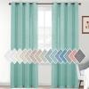 imageHVERSAILTEX Linen Sheer Curtains 84 Inches Long Grommet Natural Linen Blended Curtains for Living Room Window Treatments Bedroom Curtains 2 Panels Light Filtering Curtain W52 x L84 inch Off WhiteSea Mist