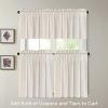 imageHVERSAILTEX Natural Linen Curtains 36 Inch Length  Textured Flax Tiers for KitchenBathroom Windows Rod Pocket Small Curtains 2 Panels AngoraNatural