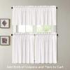 imageHVERSAILTEX Natural Linen Curtains 36 Inch Length  Textured Flax Tiers for KitchenBathroom Windows Rod Pocket Small Curtains 2 Panels AngoraOff White