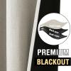 imageHVERSAILTEX Room Darkening Linen Curtain for BedroomLiving Room Extra Wide Blackout Curtains 100 x 84 Inches for Patio Glass Door Primitive Textured Thick Linen Burlap Fabric Heather Aegean Blue90 Blackout Heather Natural