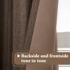 imageHVERSAILTEX Room Darkening Linen Curtain for BedroomLiving Room Extra Wide Blackout Curtains 100 x 84 Inches for Patio Glass Door Primitive Textured Thick Linen Burlap Fabric Heather Aegean BlueHeather Cocoa Brown