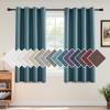 imageHVERSAILTEX Room Darkening Linen Curtain for BedroomLiving Room Extra Wide Blackout Curtains 100 x 84 Inches for Patio Glass Door Primitive Textured Thick Linen Burlap Fabric Heather Aegean BlueHeather Aegean Blue