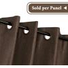 imageHVERSAILTEX Room Darkening Linen Curtain for BedroomLiving Room Extra Wide Blackout Curtains 100 x 84 Inches for Patio Glass Door Primitive Textured Thick Linen Burlap Fabric Heather Aegean BlueHeather Cocoa Brown