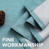 imageHVERSAILTEX Room Darkening Linen Curtain for BedroomLiving Room Extra Wide Blackout Curtains 100 x 84 Inches for Patio Glass Door Primitive Textured Thick Linen Burlap Fabric Heather Aegean BlueHeather Eggshell Blue