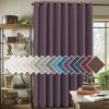 imageHVERSAILTEX Room Darkening Linen Curtain for BedroomLiving Room Extra Wide Blackout Curtains 100 x 84 Inches for Patio Glass Door Primitive Textured Thick Linen Burlap Fabric Heather Aegean BlueHeather Mauve