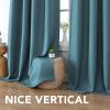 imageHVERSAILTEX Room Darkening Linen Curtain for BedroomLiving Room Extra Wide Blackout Curtains 100 x 84 Inches for Patio Glass Door Primitive Textured Thick Linen Burlap Fabric Heather Aegean BlueHeather Aegean Blue