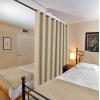 imageHVERSAILTEX Room Darkening Linen Curtain for BedroomLiving Room Extra Wide Blackout Curtains 100 x 84 Inches for Patio Glass Door Primitive Textured Thick Linen Burlap Fabric Heather Aegean BlueHeather Beige