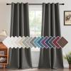 imageHVERSAILTEX Room Darkening Linen Curtain for BedroomLiving Room Extra Wide Blackout Curtains 100 x 84 Inches for Patio Glass Door Primitive Textured Thick Linen Burlap Fabric Heather Aegean BlueHeather Charcoal Gray