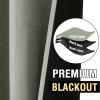 imageHVERSAILTEX Room Darkening Linen Curtain for BedroomLiving Room Extra Wide Blackout Curtains 100 x 84 Inches for Patio Glass Door Primitive Textured Thick Linen Burlap Fabric Heather Aegean Blue95 Blackout Heather Sage