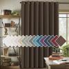 imageHVERSAILTEX Room Darkening Linen Curtain for BedroomLiving Room Extra Wide Blackout Curtains 100 x 84 Inches for Patio Glass Door Primitive Textured Thick Linen Burlap Fabric Heather Aegean BlueHeather Cocoa Brown