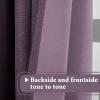 imageHVERSAILTEX Room Darkening Linen Curtain for BedroomLiving Room Extra Wide Blackout Curtains 100 x 84 Inches for Patio Glass Door Primitive Textured Thick Linen Burlap Fabric Heather Aegean BlueHeather Mauve
