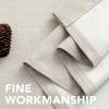 imageHVERSAILTEX Room Darkening Linen Curtain for BedroomLiving Room Extra Wide Blackout Curtains 100 x 84 Inches for Patio Glass Door Primitive Textured Thick Linen Burlap Fabric Heather Aegean BlueHeather Ivory