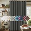 imageHVERSAILTEX Room Darkening Linen Curtain for BedroomLiving Room Extra Wide Blackout Curtains 100 x 84 Inches for Patio Glass Door Primitive Textured Thick Linen Burlap Fabric Heather Aegean BlueHeather Charcoal Gray