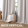 imageHVERSAILTEX Room Darkening Linen Curtain for BedroomLiving Room Extra Wide Blackout Curtains 100 x 84 Inches for Patio Glass Door Primitive Textured Thick Linen Burlap Fabric Heather Aegean BlueHeather Ivory