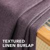 imageHVERSAILTEX Room Darkening Linen Curtain for BedroomLiving Room Extra Wide Blackout Curtains 100 x 84 Inches for Patio Glass Door Primitive Textured Thick Linen Burlap Fabric Heather Aegean BlueHeather Mauve