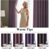imageHVERSAILTEX Room Darkening Linen Curtain for BedroomLiving Room Extra Wide Blackout Curtains 100 x 84 Inches for Patio Glass Door Primitive Textured Thick Linen Burlap Fabric Heather Aegean BlueHeather Mauve