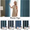 imageHVERSAILTEX Room Darkening Linen Curtain for BedroomLiving Room Extra Wide Blackout Curtains 100 x 84 Inches for Patio Glass Door Primitive Textured Thick Linen Burlap Fabric Heather Aegean BlueHeather Aegean Blue
