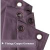imageHVERSAILTEX Room Darkening Linen Curtain for BedroomLiving Room Extra Wide Blackout Curtains 100 x 84 Inches for Patio Glass Door Primitive Textured Thick Linen Burlap Fabric Heather Aegean BlueHeather Mauve
