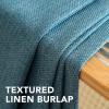 imageHVERSAILTEX Room Darkening Linen Curtain for BedroomLiving Room Extra Wide Blackout Curtains 100 x 84 Inches for Patio Glass Door Primitive Textured Thick Linen Burlap Fabric Heather Aegean BlueHeather Aegean Blue