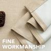 imageHVERSAILTEX Room Darkening Linen Curtain for BedroomLiving Room Extra Wide Blackout Curtains 100 x 84 Inches for Patio Glass Door Primitive Textured Thick Linen Burlap Fabric Heather Aegean BlueHeather Beige