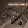 imageHVERSAILTEX Room Darkening Linen Curtain for BedroomLiving Room Extra Wide Blackout Curtains 100 x 84 Inches for Patio Glass Door Primitive Textured Thick Linen Burlap Fabric Heather Aegean BlueHeather Cocoa Brown