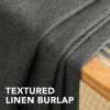imageHVERSAILTEX Room Darkening Linen Curtain for BedroomLiving Room Extra Wide Blackout Curtains 100 x 84 Inches for Patio Glass Door Primitive Textured Thick Linen Burlap Fabric Heather Aegean BlueHeather Charcoal Gray