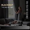 imageHVERSAILTEX Room Darkening Linen Curtain for BedroomLiving Room Extra Wide Blackout Curtains 100 x 84 Inches for Patio Glass Door Primitive Textured Thick Linen Burlap Fabric Heather Aegean BlueHeather Eggshell Blue
