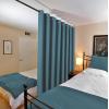 imageHVERSAILTEX Room Darkening Linen Curtain for BedroomLiving Room Extra Wide Blackout Curtains 100 x 84 Inches for Patio Glass Door Primitive Textured Thick Linen Burlap Fabric Heather Aegean BlueHeather Aegean Blue