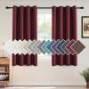 imageHVERSAILTEX Room Darkening Linen Curtain for BedroomLiving Room Extra Wide Blackout Curtains 100 x 84 Inches for Patio Glass Door Primitive Textured Thick Linen Burlap Fabric Heather Aegean BlueHeather Burgundy