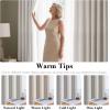 imageHVERSAILTEX Room Darkening Linen Curtain for BedroomLiving Room Extra Wide Blackout Curtains 100 x 84 Inches for Patio Glass Door Primitive Textured Thick Linen Burlap Fabric Heather Aegean BlueHeather Ivory