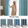 imageHVERSAILTEX Room Darkening Linen Curtain for BedroomLiving Room Extra Wide Blackout Curtains 100 x 84 Inches for Patio Glass Door Primitive Textured Thick Linen Burlap Fabric Heather Aegean BlueHeather Eggshell Blue