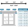 imageHVERSAILTEX Single Window Curtain Rods for Windows 28 to 48 Inches Adjustable Decorative 34 Inch Diameter with Classic Finials BlackBlack