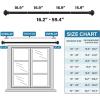 imageHVERSAILTEX Single Window Curtain Rods for Windows 28 to 48 Inches Adjustable Decorative 34 Inch Diameter with Classic Finials BlackBlack