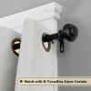 imageHVERSAILTEX Single Window Curtain Rods for Windows 28 to 48 Inches Adjustable Decorative 34 Inch Diameter with Classic Finials BlackBlack