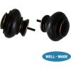 imageHVERSAILTEX Single Window Curtain Rods for Windows 28 to 48 Inches Adjustable Decorative 34 Inch Diameter with Classic Finials BlackBlack