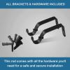 imageHVERSAILTEX Single Window Curtain Rods for Windows 28 to 48 Inches Adjustable Decorative 34 Inch Diameter with Classic Finials BlackBlack