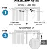 imageHVERSAILTEX Single Window Curtain Rods for Windows 28 to 48 Inches Adjustable Decorative 34 Inch Diameter with Classic Finials BlackChampagne Gold