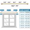 imageHVERSAILTEX Single Window Curtain Rods for Windows 28 to 48 Inches Adjustable Decorative 34 Inch Diameter with Classic Finials BlackChampagne Gold