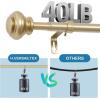 imageHVERSAILTEX Single Window Curtain Rods for Windows 28 to 48 Inches Adjustable Decorative 34 Inch Diameter with Classic Finials BlackChampagne Gold