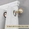 imageHVERSAILTEX Single Window Curtain Rods for Windows 28 to 48 Inches Adjustable Decorative 34 Inch Diameter with Classic Finials BlackChampagne Gold