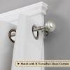 imageHVERSAILTEX Single Window Curtain Rods for Windows 28 to 48 Inches Adjustable Decorative 34 Inch Diameter with Classic Finials BlackNickel