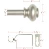 imageHVERSAILTEX Single Window Curtain Rods for Windows 28 to 48 Inches Adjustable Decorative 34 Inch Diameter with Classic Finials BlackNickel