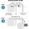 imageHVERSAILTEX Single Window Curtain Rods for Windows 28 to 48 Inches Adjustable Decorative 34 Inch Diameter with Classic Finials BlackNickel