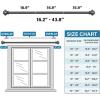 imageHVERSAILTEX Single Window Curtain Rods for Windows 28 to 48 Inches Adjustable Decorative 34 Inch Diameter with Classic Finials BlackPewter
