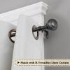 imageHVERSAILTEX Single Window Curtain Rods for Windows 28 to 48 Inches Adjustable Decorative 34 Inch Diameter with Classic Finials BlackPewter