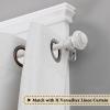 imageHVERSAILTEX Single Window Curtain Rods for Windows 28 to 48 Inches Adjustable Decorative 34 Inch Diameter with Classic Finials BlackWhite