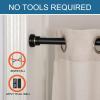 imageHVERSAILTEX Spring Tension Curtain Rod Adjustable 48 to 80 Inch 1 Inche Diameter Heavy Durty Room Divider Curtain Rod No Drilling Tension Curtain Rod for Closets Cupboard Kitchen BlackBlack